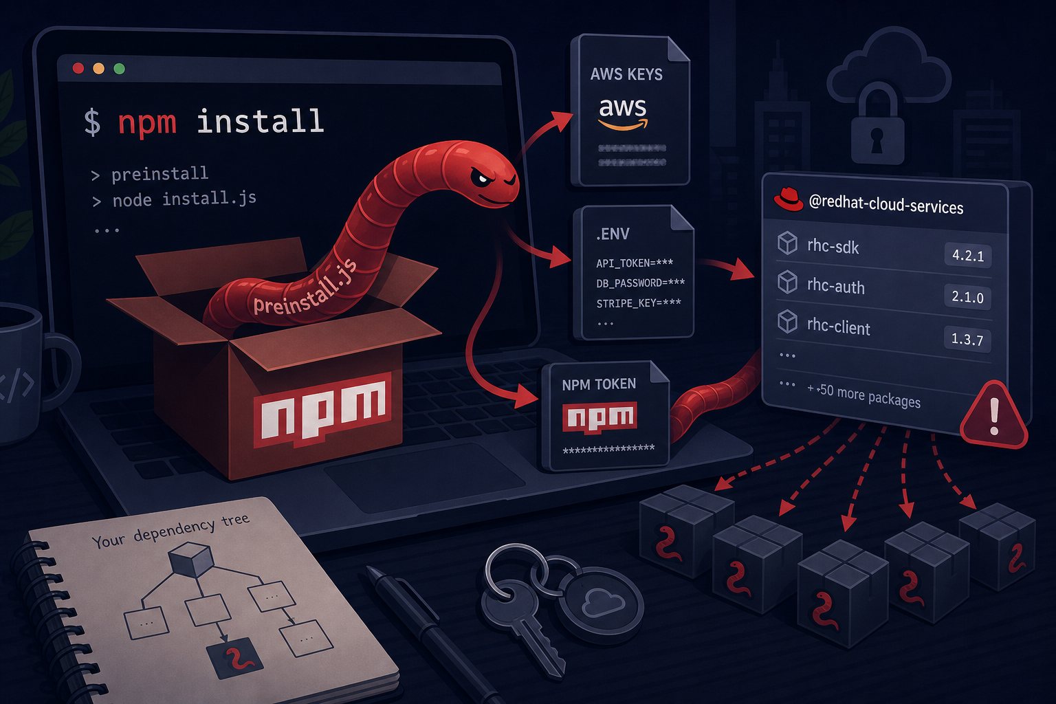 npm's Worm Problem: When `npm install` Steals Your Credentials