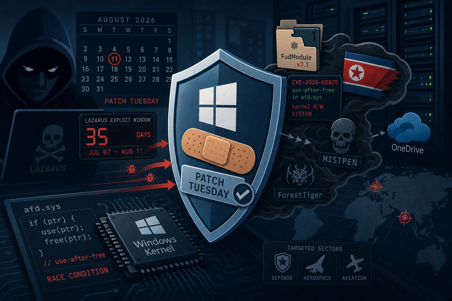 Lazarus Had Your Windows Kernel for 5 Weeks — Patch Tuesday Fixed It