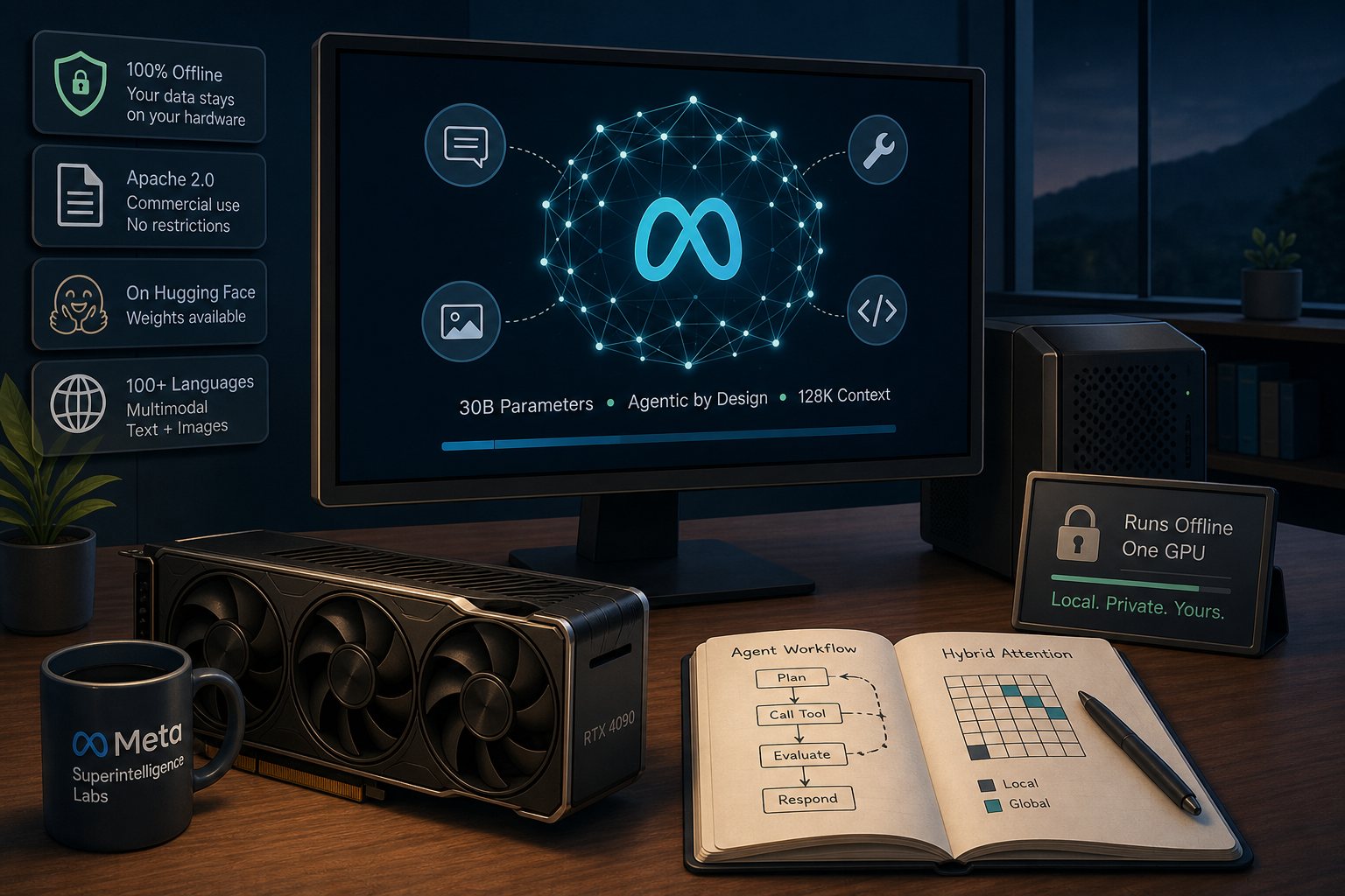 Meta Muse Glimmer: A 30B Open-Weight Agent That Runs Offline on One GPU