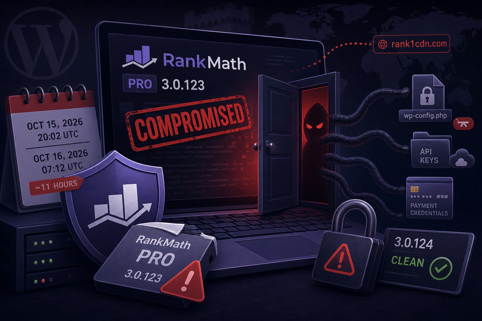 Rank Math PRO 3.0.123 downloads carried a backdoor for 11 hours