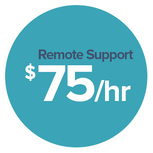 remote support $75/hour